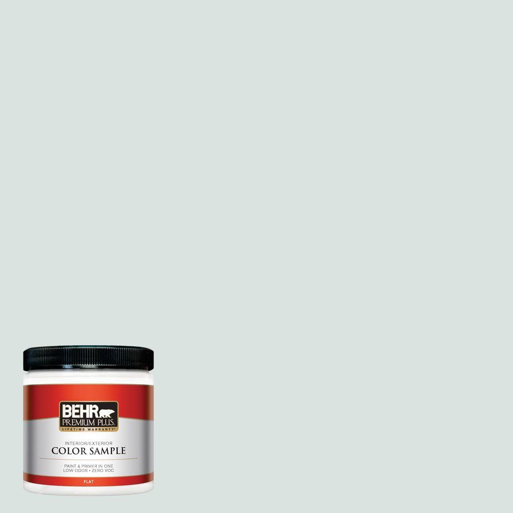 Behr Premium Plus 8 Oz N430 1 Mountain Peak White Flat Interior N430 1 Mountain Peak White Flat Interior Exterior Paint And Primer In One Sample