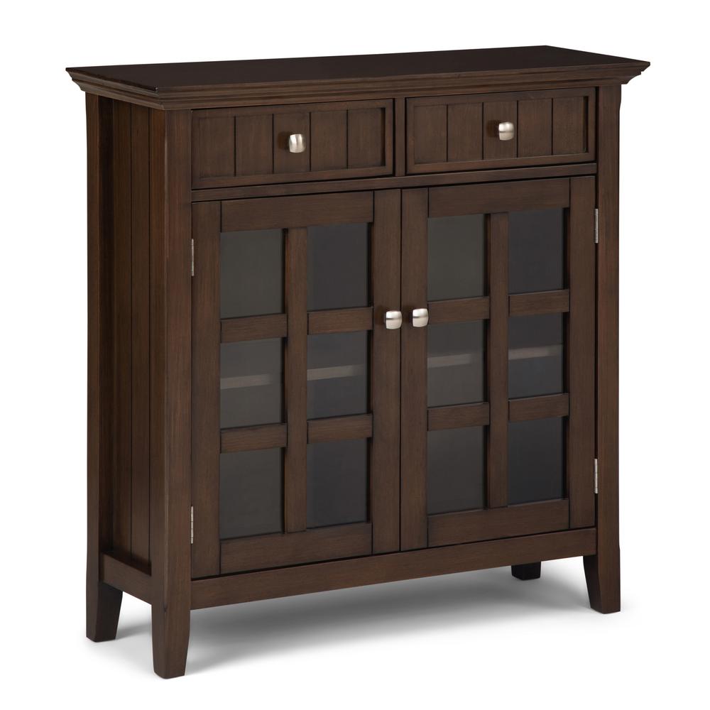 Simpli Home Amherst Solid Wood 32 In Wide Transitional Low Storage Cabinet In Distressed Grey Axcamh14 Gr The Home Depot