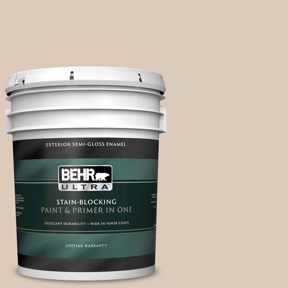 5 gal. QE27 Estate Limestone SemiGloss Enamel Exterior Paint and