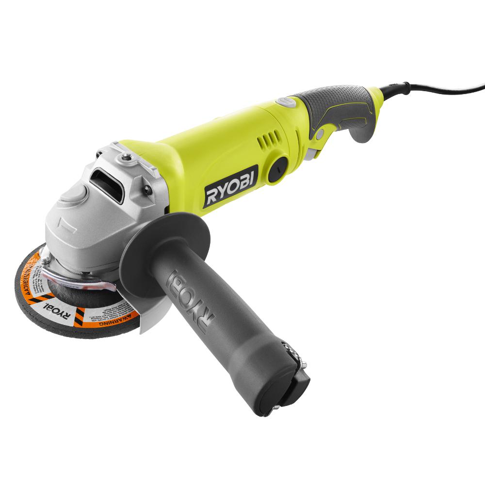 Ryobi 7 5 Amp 4 5 In Corded Angle Grinder AG454 The Home Depot   Ryobi Angle Grinders Ag454 64 1000 