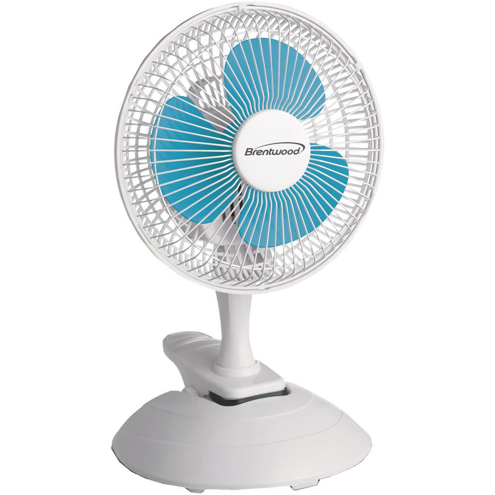 Brentwood 6 In Convertible Clip Desk Fan F 621w The Home Depot