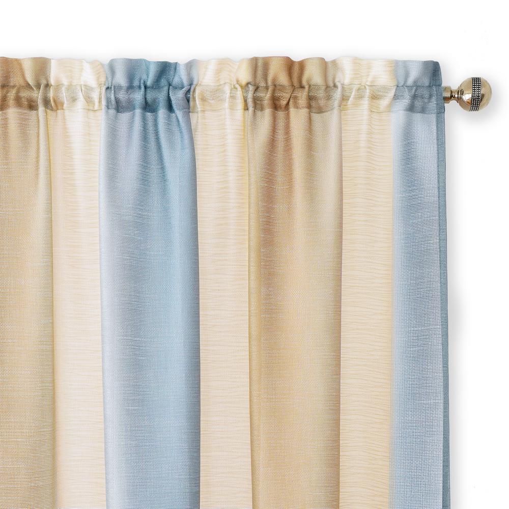 Achim Spectrum Silver Gold Rod Pocket Curtain 50 In W X 84 In