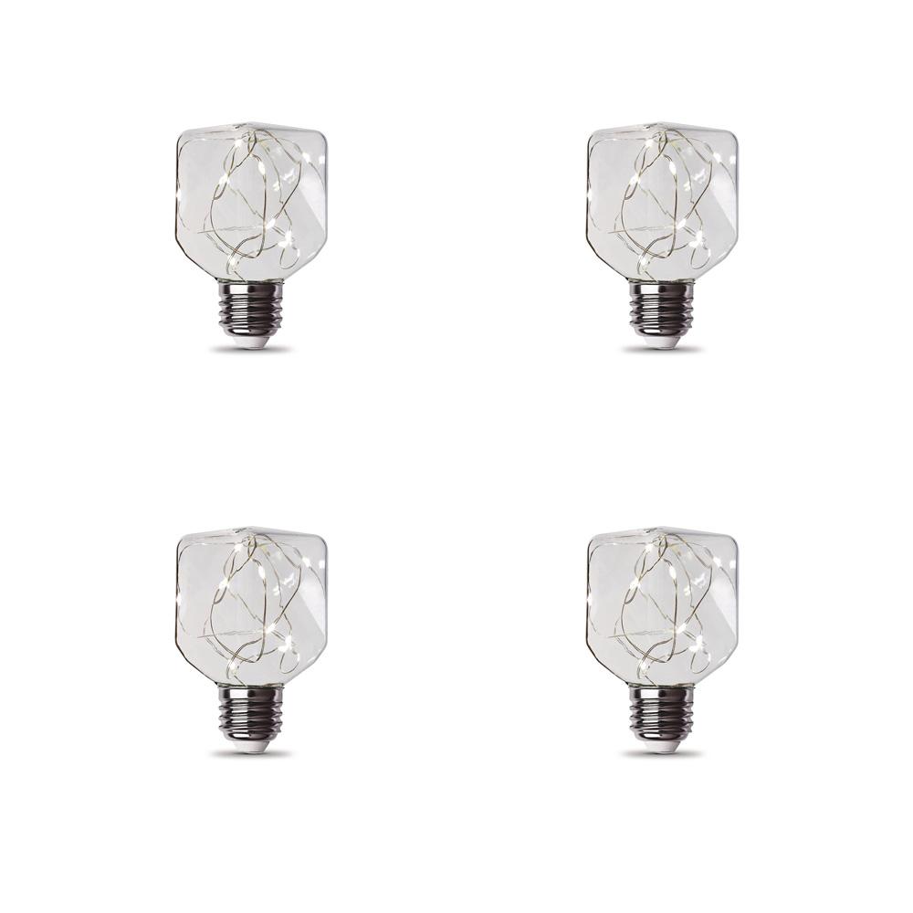 Feit Electric 11Watt Equivalent SquareShape Fairy Light Clear Glass