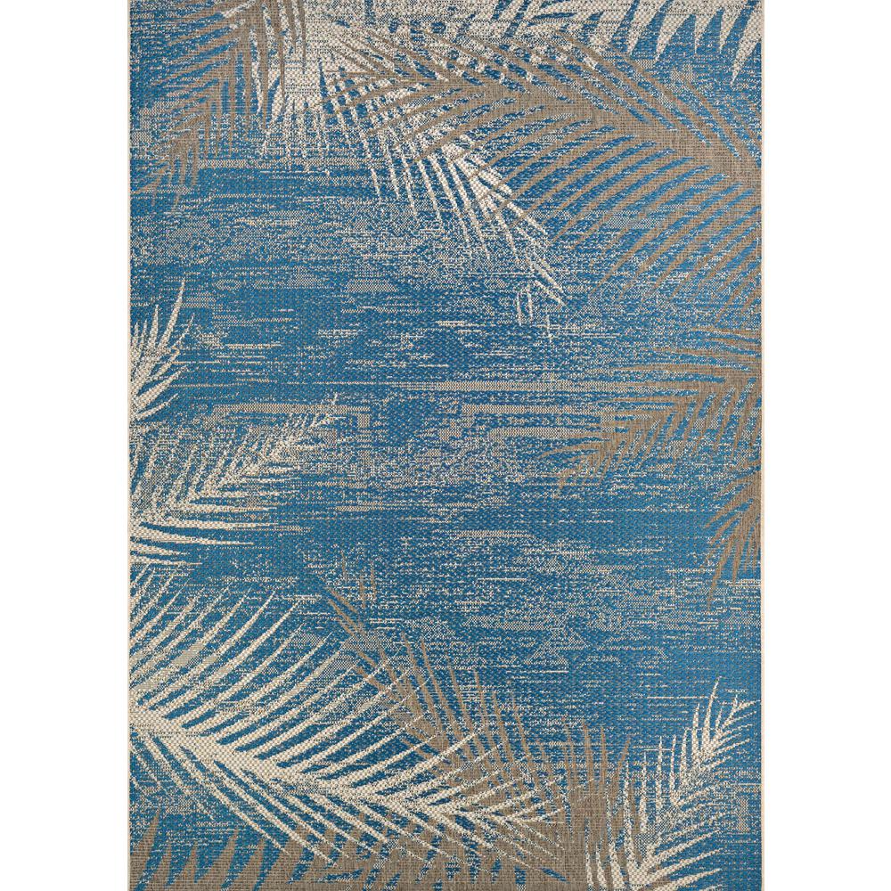 Couristan Monaco Tropical Palms Ocean 6 ft. x 9 ft. Indoor/Outdoor Area