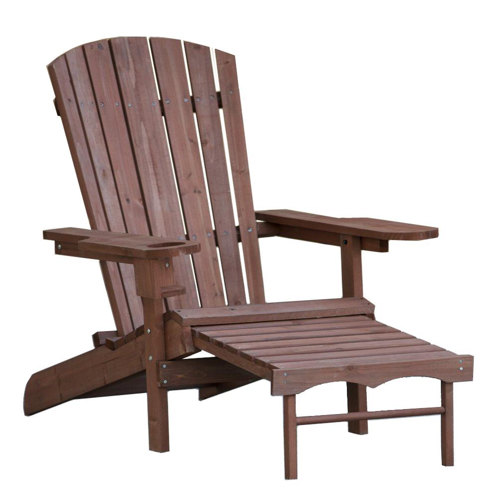 W Unlimited Classic Reclining Wood Muskoka Adirondack Chair With