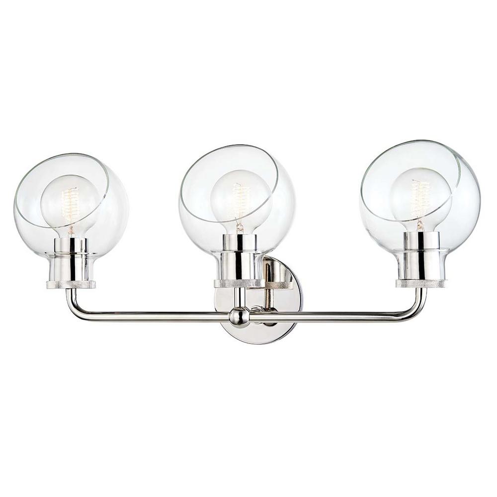 Mitzi By Hudson Valley Lighting Noelle Polished Nickel 3 Light Bath Mitzi By Hudson Valley Lighting Noelle Polished Nickel 3 Light Bath