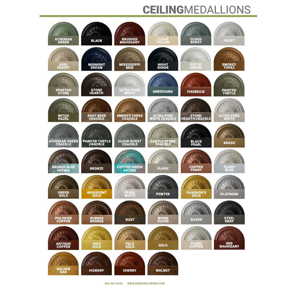 Ekena Millwork 18 W X 18 H X 3 1 2 Id X 1 1 8 Eris Urethane Ceiling Medallion Fits Canopies Upto 9 7 8 Primed White Cm18er The Home Depot