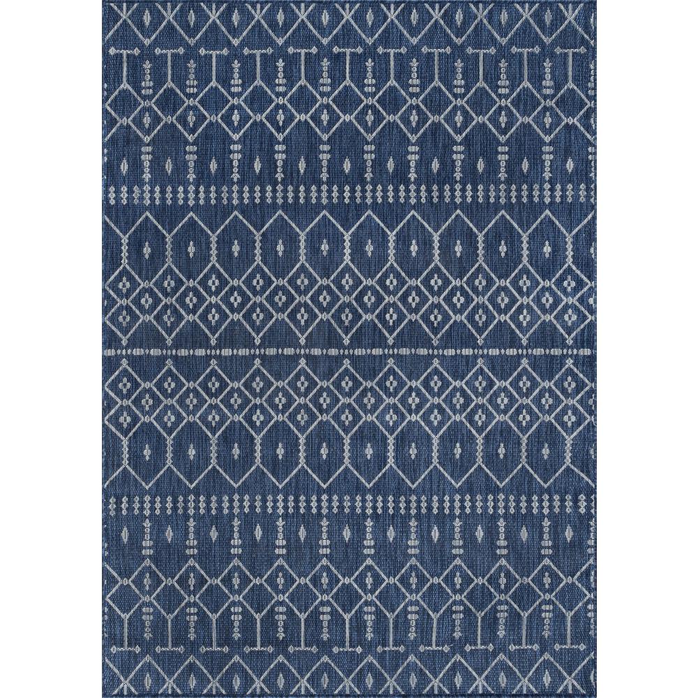 Veranda Navy 6 ft. 7 in. x 9 ft. 6 in. Outdoor Area Rug