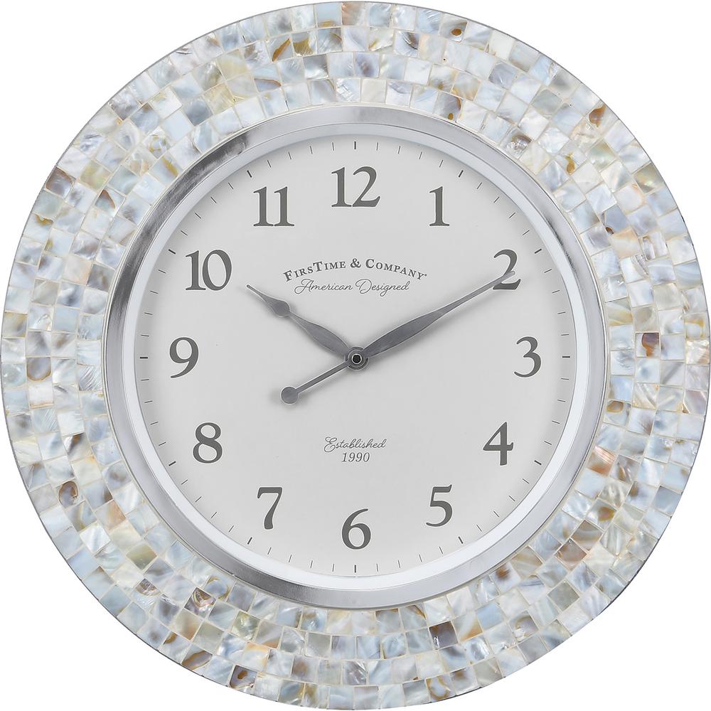 FirsTime & Co. Vivien Ivory Pearl Mosaic Clock31152 The Home Depot