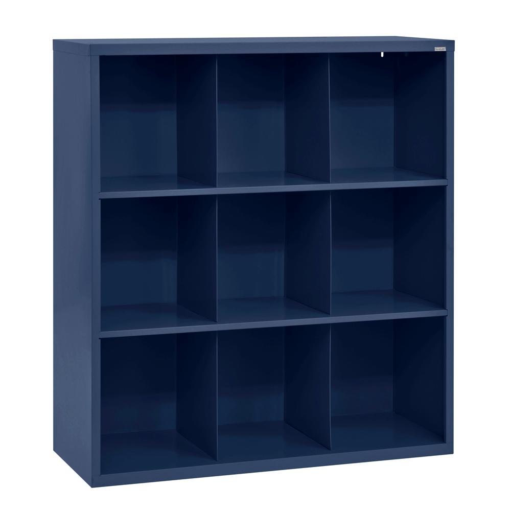 Sandusky 52 in. H x 46 in. W x 18 in. D Navy Blue 9Cube Cubby