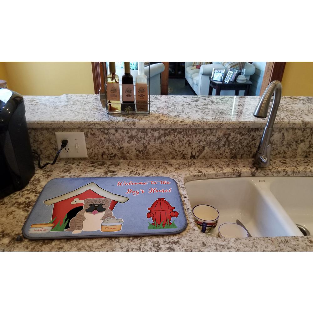 Real Solutions For Life Grey Kitchen Countertop Silicone Drying 14 In X 21 Multicolor Dog House Collection English Bulldog