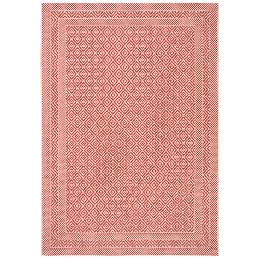 Safavieh Courtyard Red/Beige 8 ft. x 11 ft. Indoor/Outdoor Area Rug