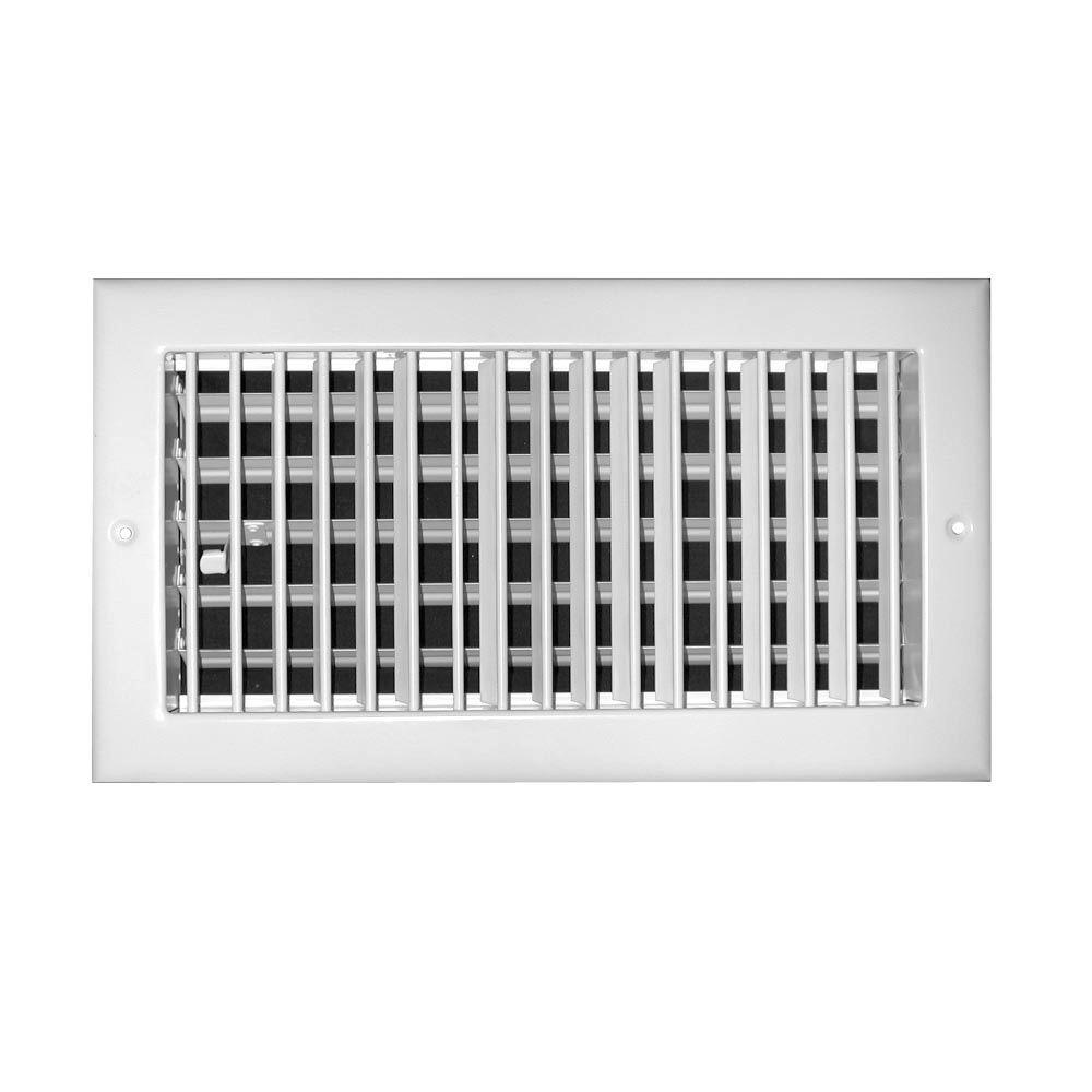 SPEEDIGRILLE 10 in. x 8 in. Ceiling/Sidewall Vent Register, White with