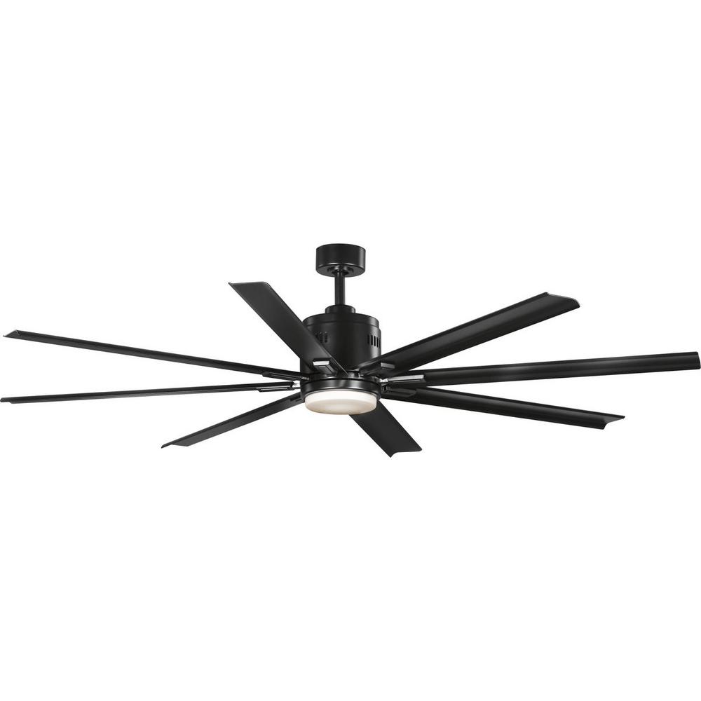 Progress Lighting Vast 72 In 18 Watt Led Black 8 Blade Ceiling Fan With Light