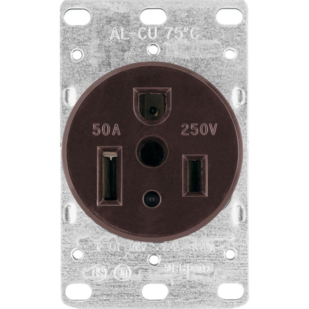 Eaton 50 Amp Heavy-Duty Grade Flush Mount Power Receptacle ... 14 30p 6 50r wiring 