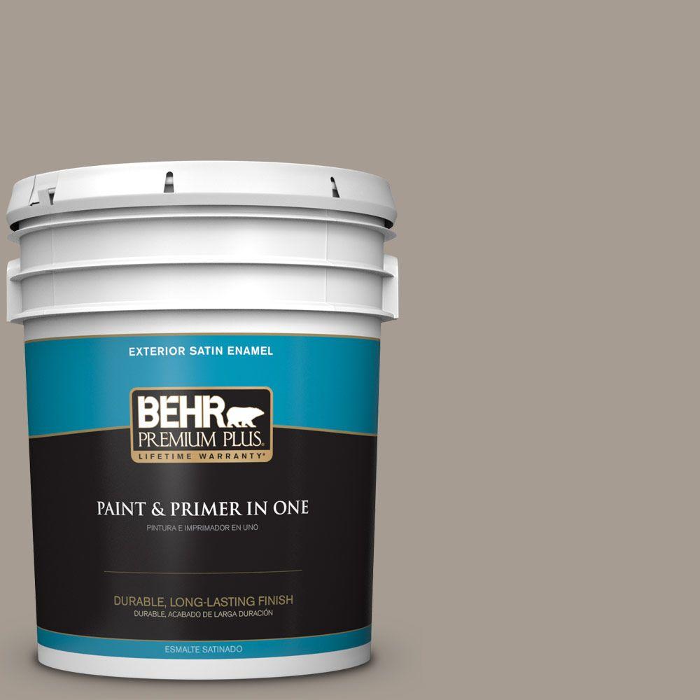 BEHR Premium Plus 5gal. N2004 Rustic Taupe Satin Enamel Exterior
