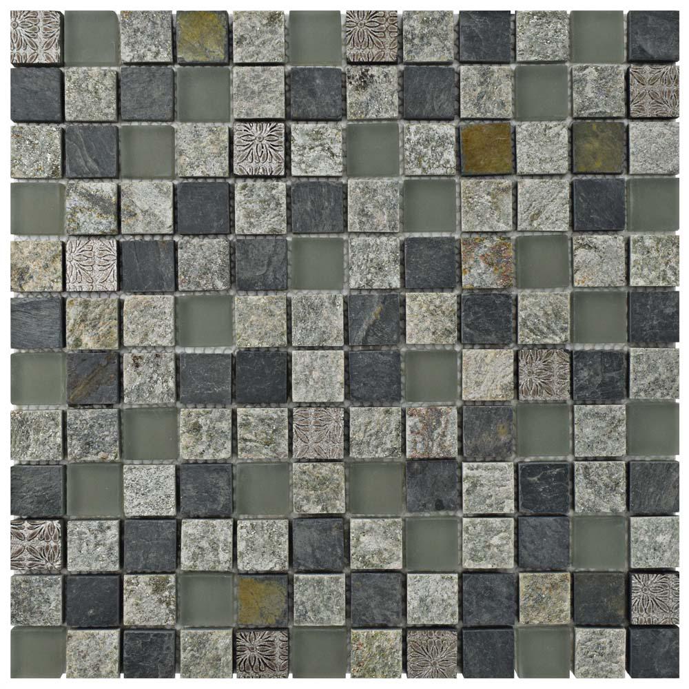 Merola Tile  Granito  Fauna Verde 12 in x 12 in x 8 mm 