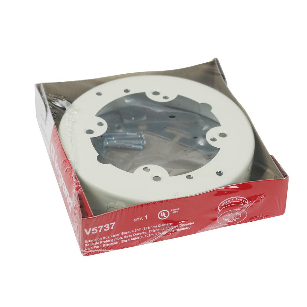 WIREMOLD 5 1//2/" Metal V5737A Electrical Extension Box Open Base Round IVORY