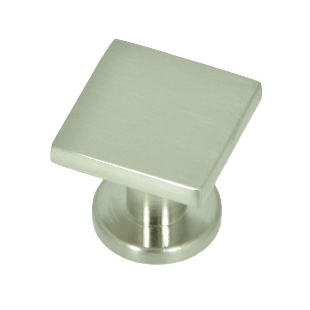 Stone Mill Hardware Soho 1 In Satin Nickel Square Cabinet Knob 10 Satin Nickel Square Cabinet Knob 10 Pack