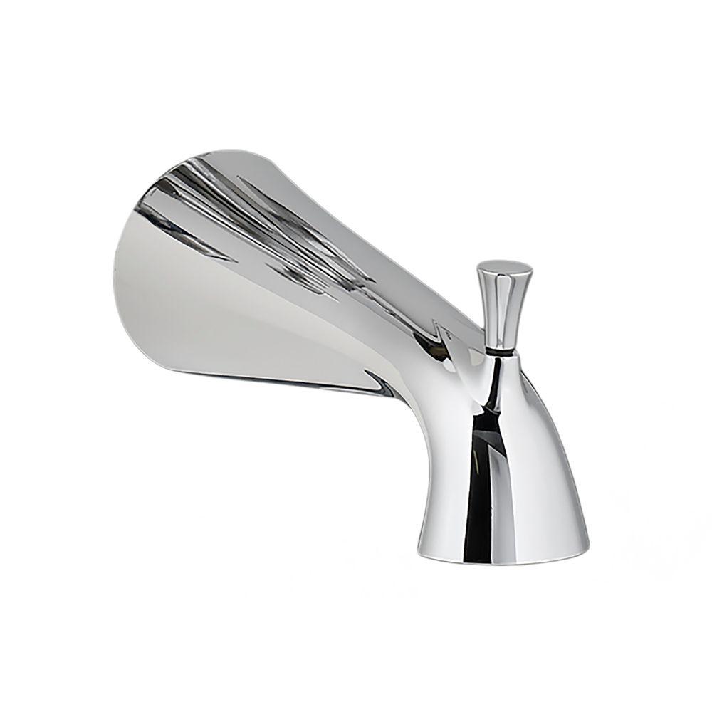 Pegasus Diverter Tub Spout with Riser and Showerhead for Built-In Tub in Polished Chrome-4185-CP 