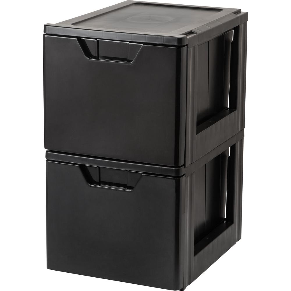 Iris 15 38 In X 13 5 In Black Stacking File Drawer 122090 The