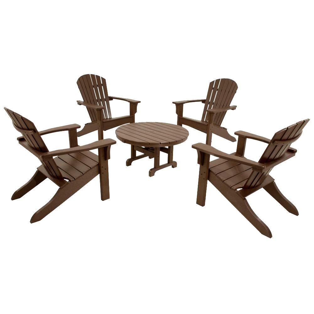 Ivy Terrace Classics Mahogany 5Piece Shell Back Adirondack Patio