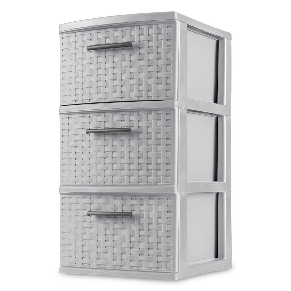 Sterilite Weave 12 625 In X 24 In 3 Drawer Unit 26306a02 The