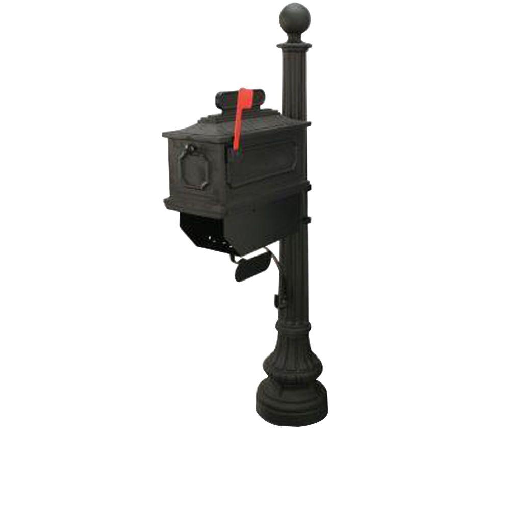 Postal Products Unlimited 1812 Beaumont 65 in. Plastic Black Mailbox