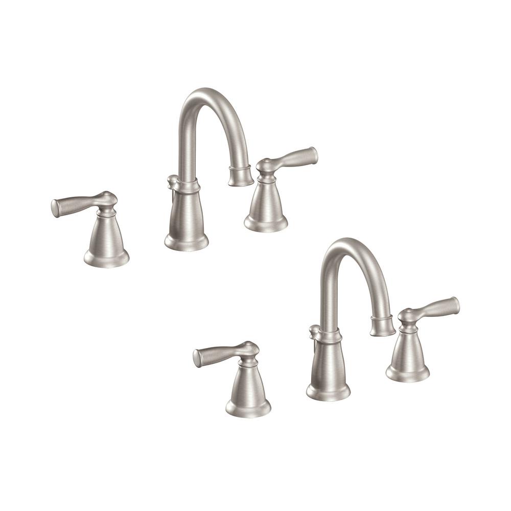 Moen Banbury 8 In Widespread 2 Handle High Arc Bathroom Faucet Moen Banbury 8 In Widespread 2 Handle