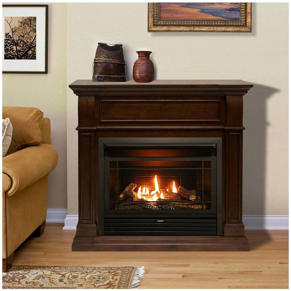 Walnut Ventless Gas Fireplaces Gas Fireplaces The Home Depot