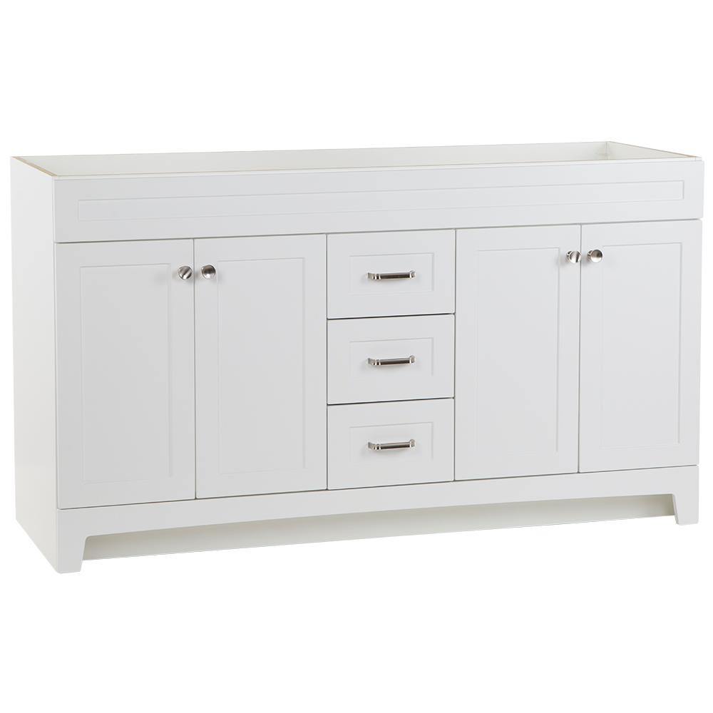 Home Decorators Collection Thornbriar 60 In W X 21 52 In D X 34 25 In H Bath Vanity Cabinet Only In White Tb6021 Wh The Home Depot