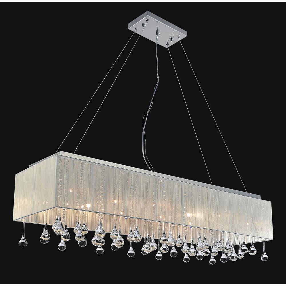 Cwi Lighting Water Drop 17 Light Chrome Chandelier With White - Chandelier With White Shade Cwi Lighting Water Drop 17 Light Chrome Chandelier With White - Chandelier With White Shade