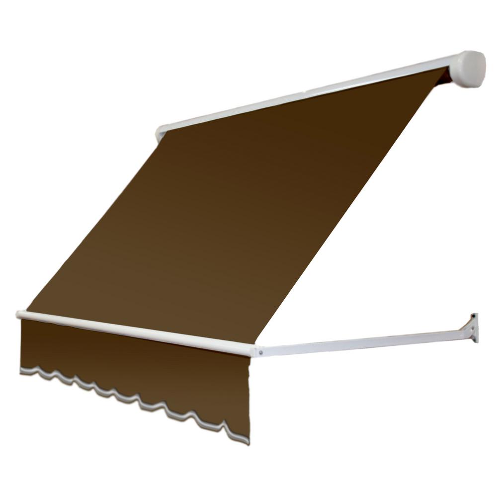 Awntech 8 Ft Mesa Window Retractable Awning 24 In Projection In Brown Me8 Br The Home Depot