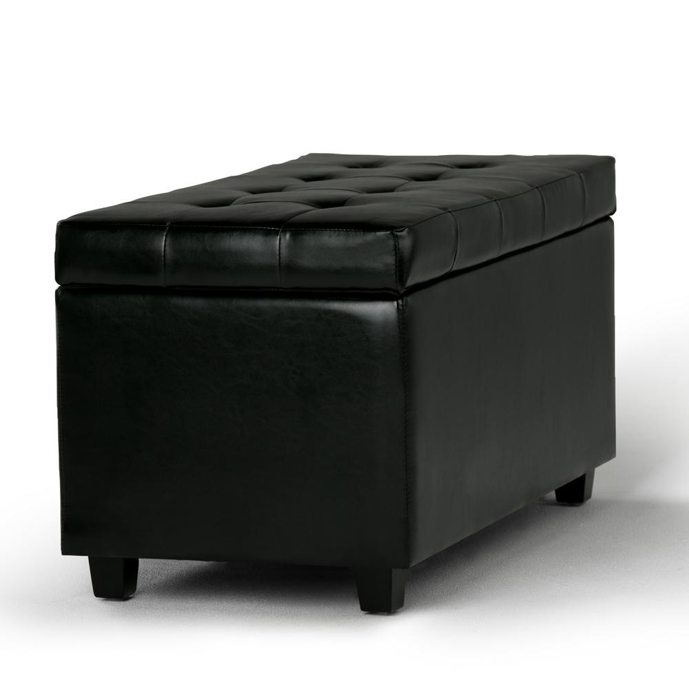 Simpli Home Cosmopolitan 34 In Contemporary Storage Ottoman In