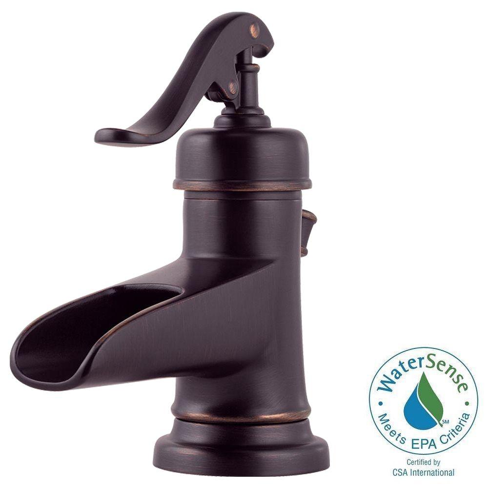 Pfister Ashfield 4 In Centerset Single Handle Bathroom Faucet In Tuscan Bronze Gt42yp0y The