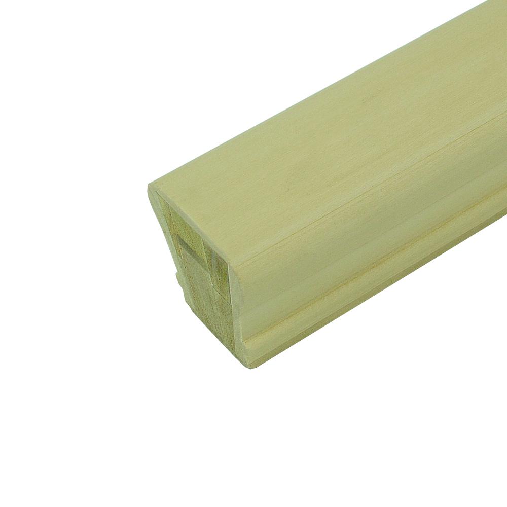 Stair Parts 6010 14 ft. Unfinished Poplar Plowed Stair Handrail with