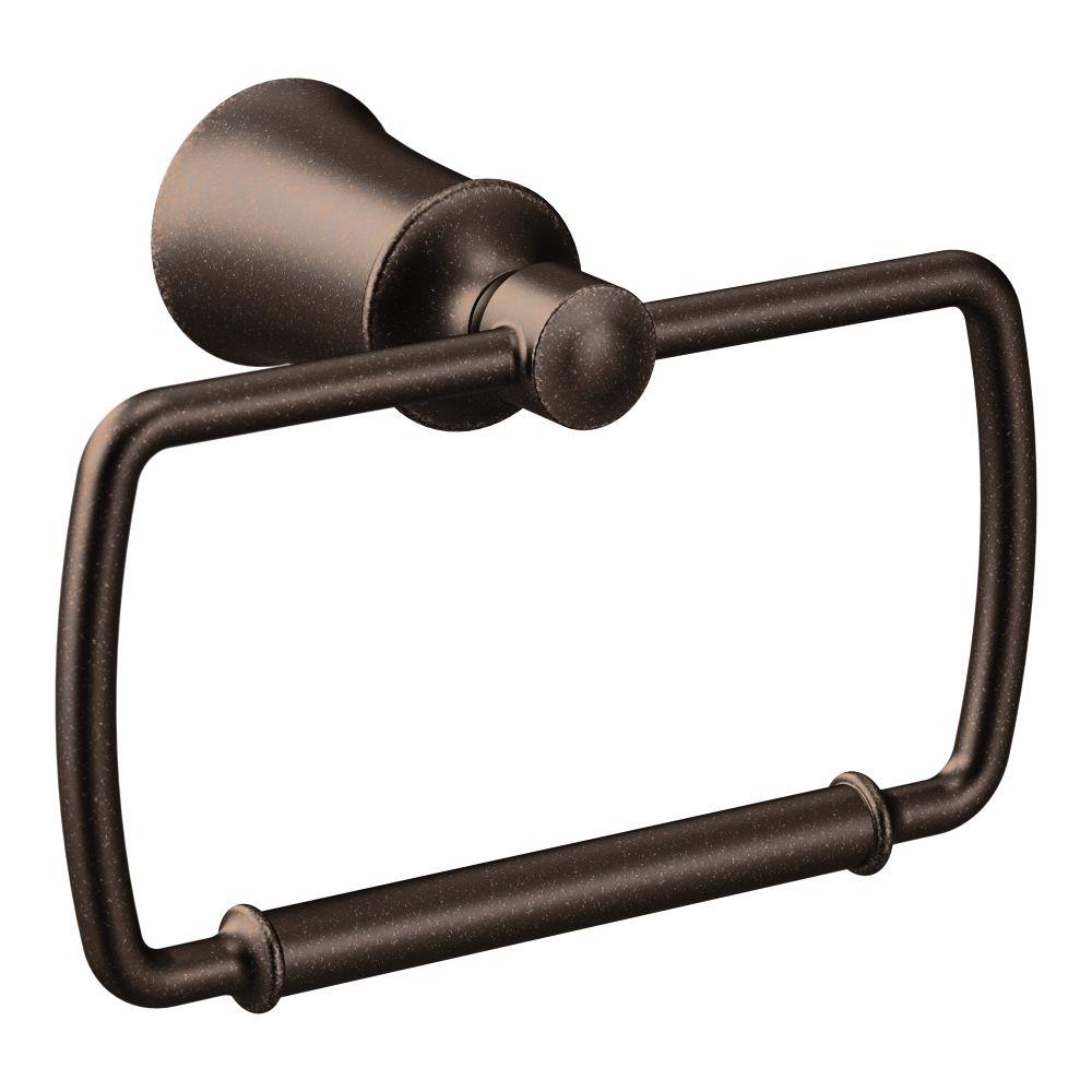 MOEN Kingsley Towel Ring in Oil-Rubbed Bronze-YB5486ORB - The Home Depot