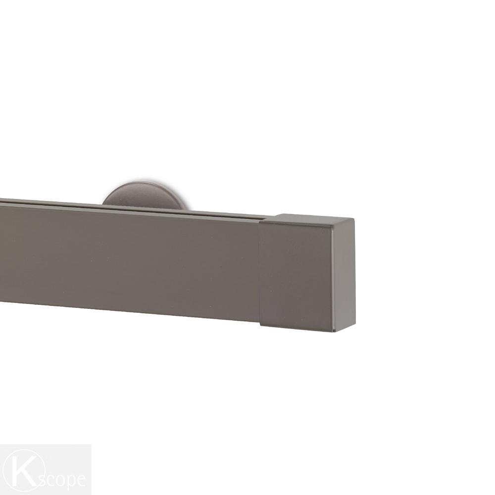 Art Decor Kontur Alu 84 In Single Traverse Curtain Rod Set In