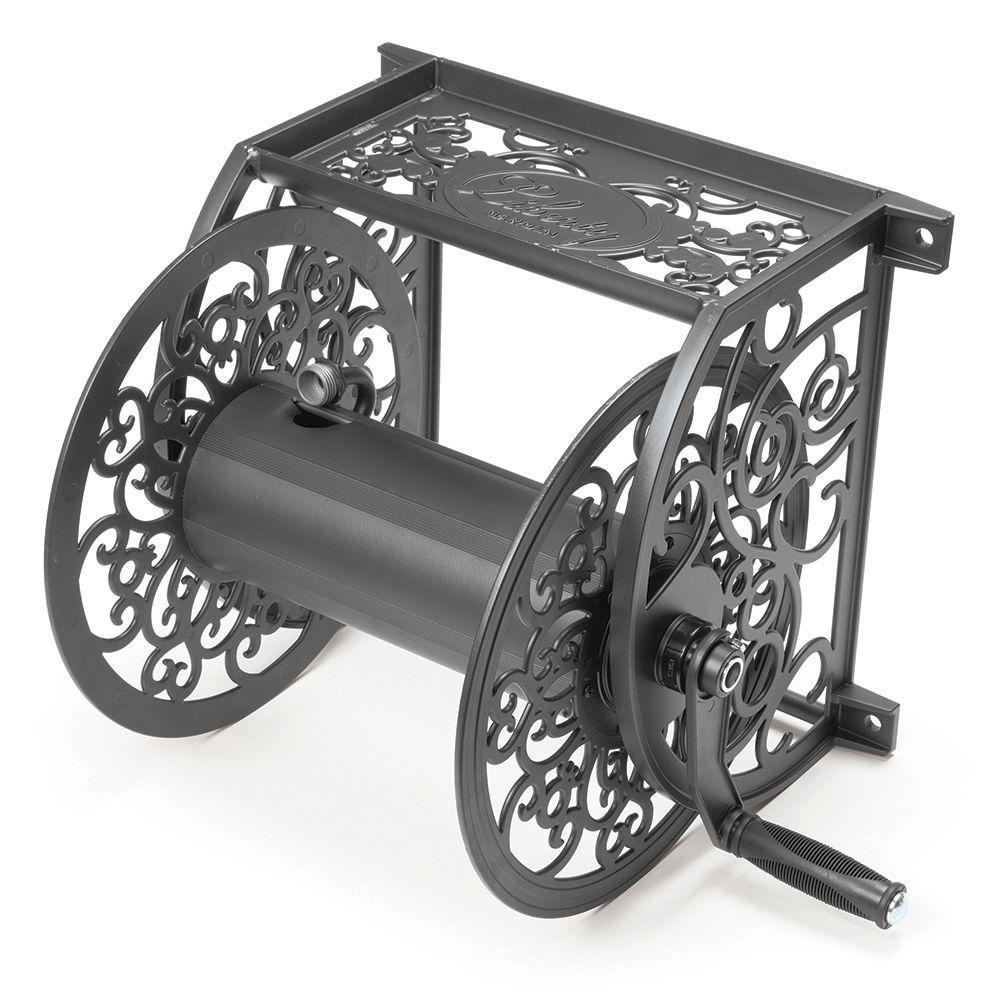 Liberty Garden Decorative Cast Aluminum Hose Reel 705 The Home Depot - Metal Garden Hose Reel Home Depot Liberty Garden Decorative Cast Aluminum Hose Reel 705 The Home Depot - Metal Garden Hose Reel Home Depot