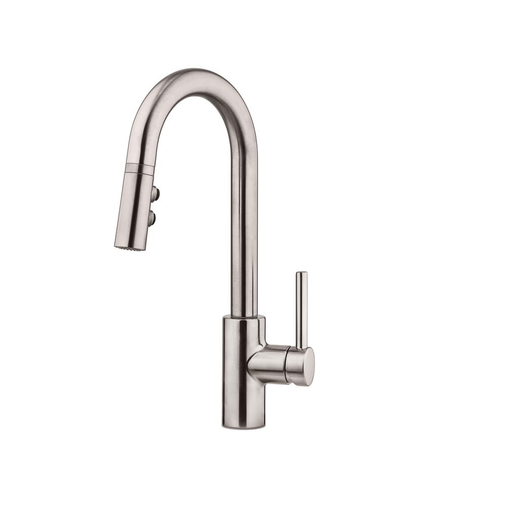 Pfister Stellen Single Handle Bar Faucet With Pull Down Sprayer In