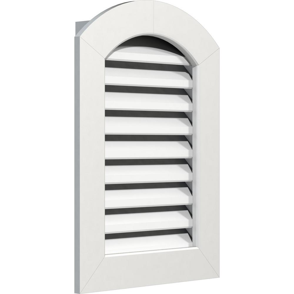 Functional and Smooth Pine 18 Width x 24 Height Vertical Gable Vent with 1 x 4 Flat Trim Frame Ekena Millwork GVWVE18X2401SFUPI Unfinished