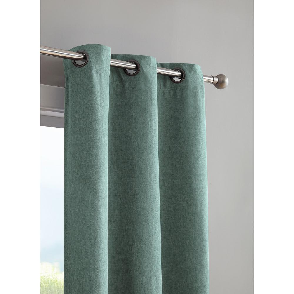 Bella Luna Henley Faux Linen Room Darkening 76 In X 96 In