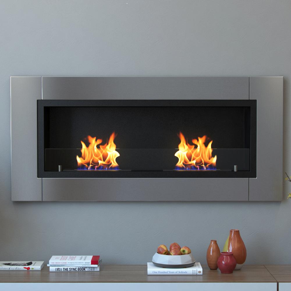 Give any room a quick and refreshing makeover by adding this Moda Flame Valencia Recessed Wall Mounted Ethanol Fireplace in Stainless Steel.