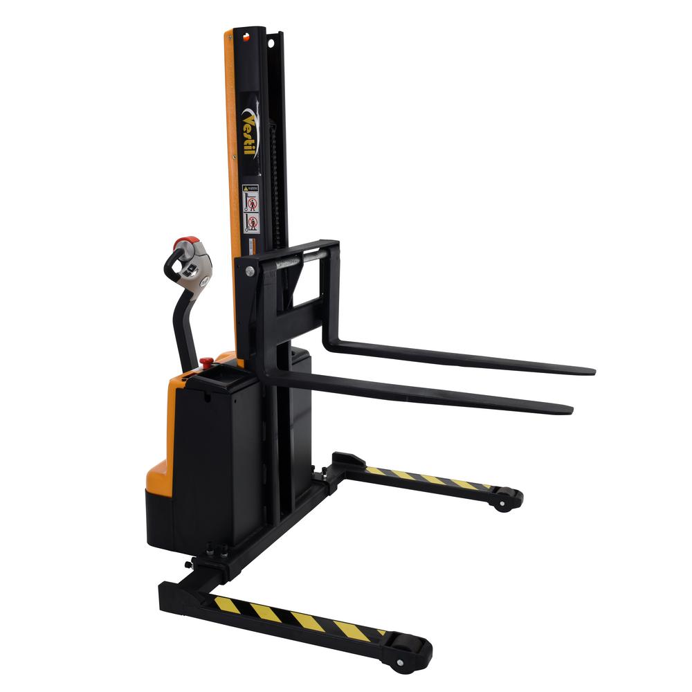 Vestil 1,500 lb. Capacity 63 inch Narrow Mast Stacker with Power Lift, Power... by Vestil