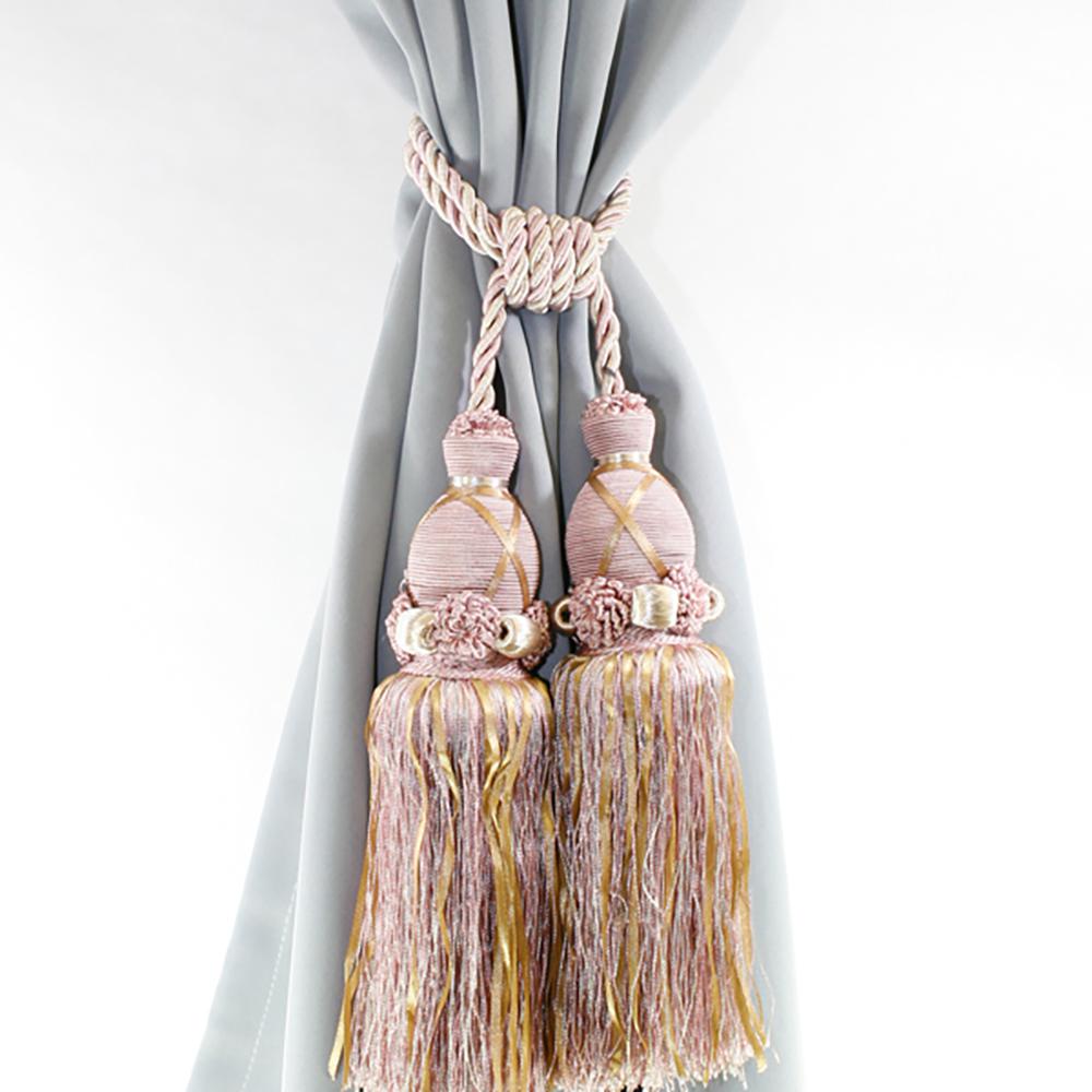Best Home Fashion Handcrafted 27 In L Dual Tassel Knit Curtain
