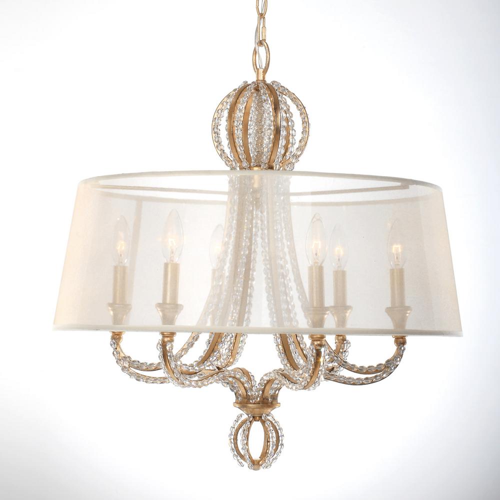 Crystorama Garland 6 Light Distressed Twilight Shaded Chandelier With Silk Shade 6767 Dt The Home Depot - Crystorama Crystal Beaded 6 Light Shaded Chandelier Crystorama Garland 6 Light Distressed Twilight Shaded Chandelier With Silk Shade 6767 Dt The Home Depot - Crystorama Crystal Beaded 6 Light Shaded Chandelier