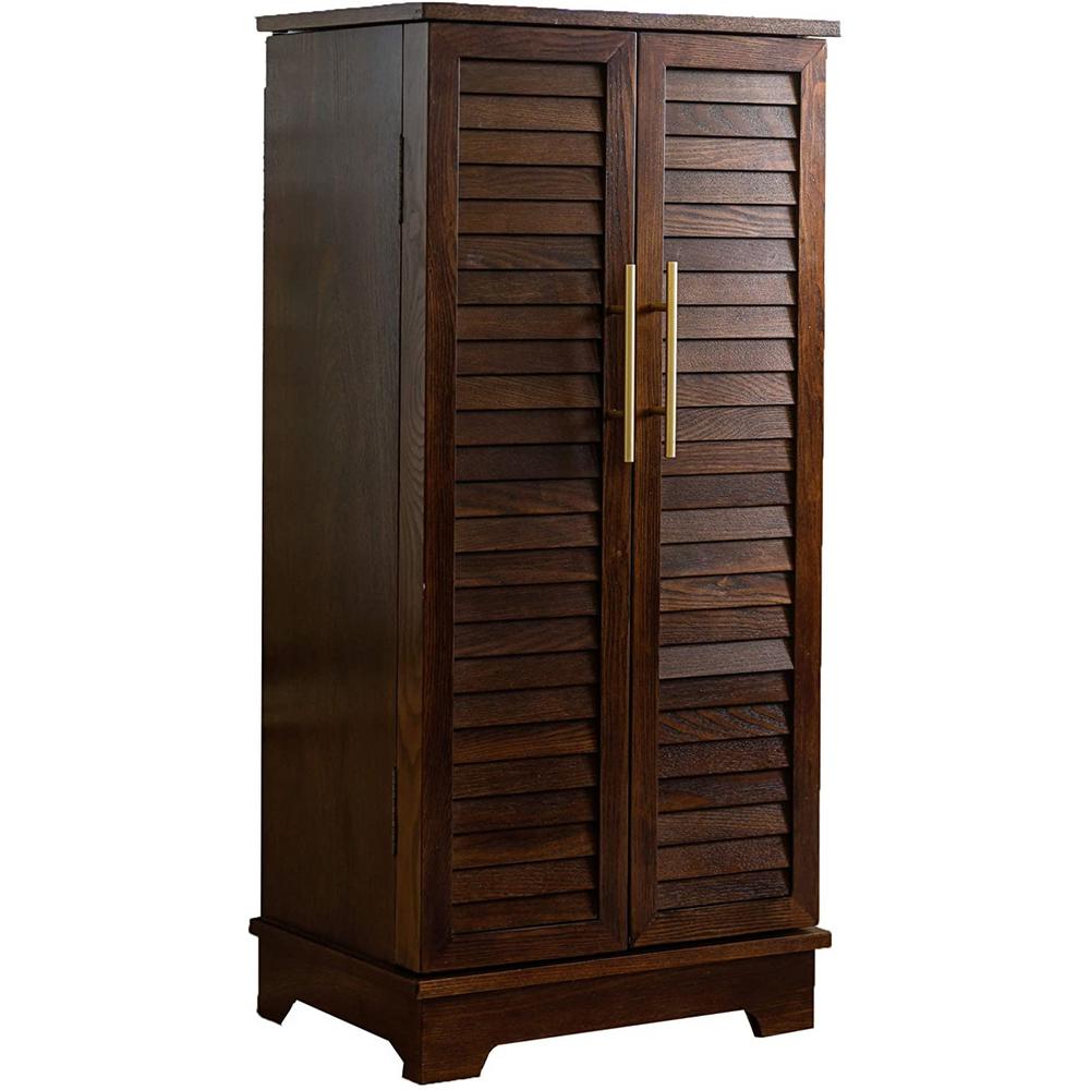 Hives and Honey Port Fully Locking Jewelry Storage Armoire - Dark Chocolate