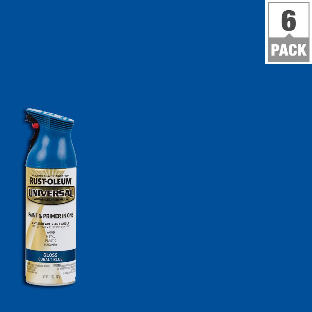 Blues Paint Primer In One Spray The Home Depot 12 Oz All Surface Gloss Cobalt Blue Spray Paint And Primer