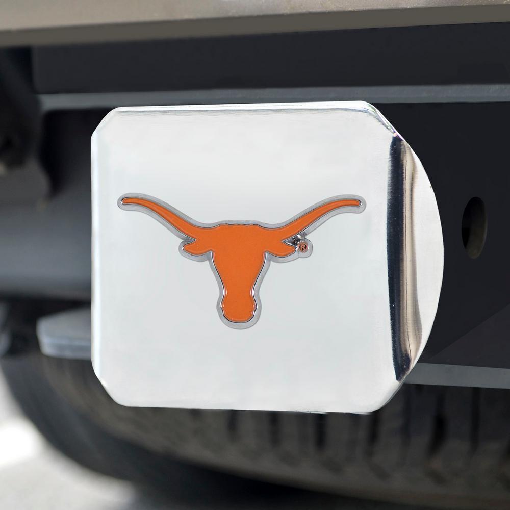 University of Texas Chrome Hitch Cover with Color Emblem