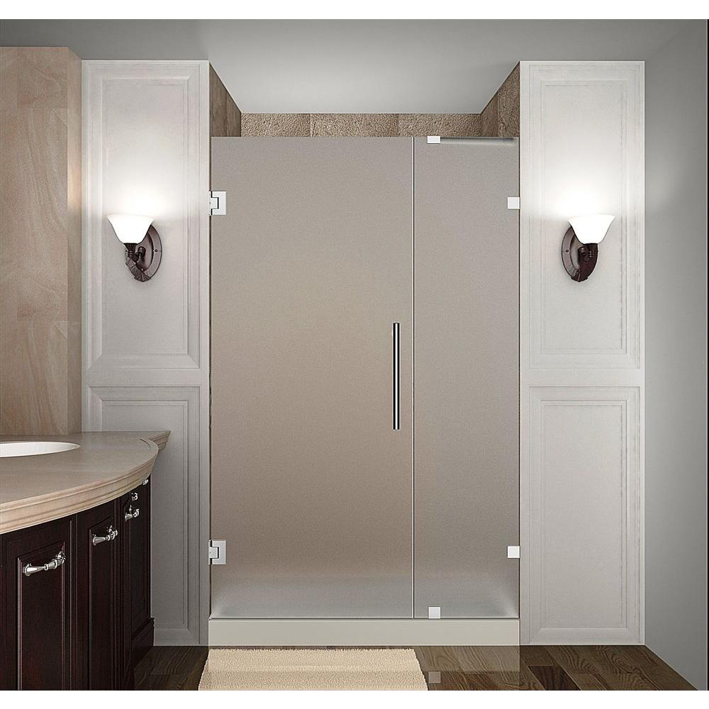 Vigo Elan 60 In X 74 Frameless Bypass Shower Door Chrome Nautis 35 In X 72 Completely Frameless Hinged Shower Door